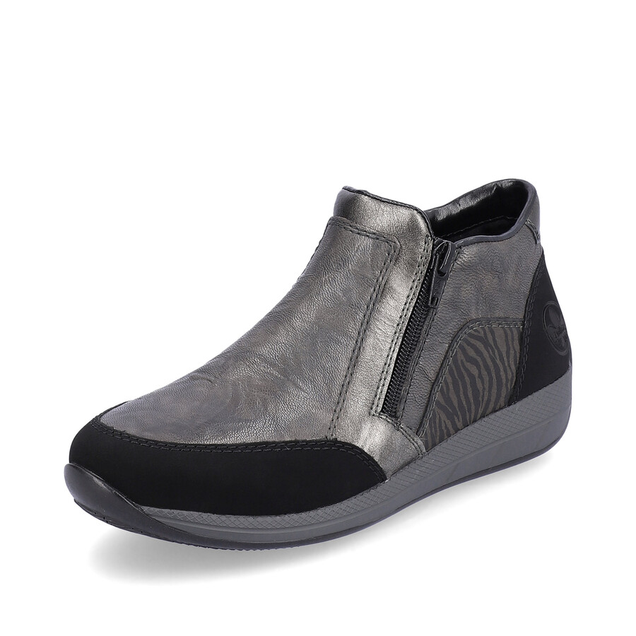stivali grigi con cerniera per donna rieker n1152-42