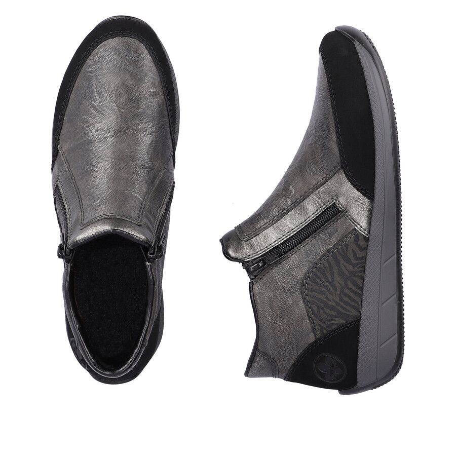 stivali grigi con cerniera per donna rieker n1152-42