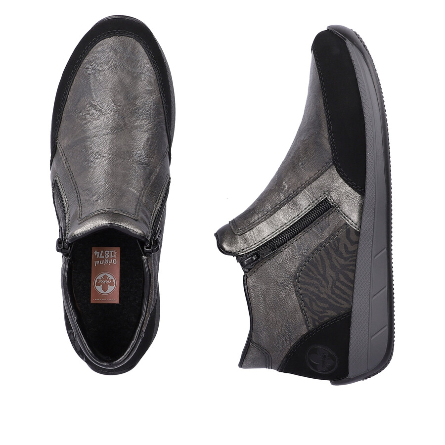 stivali grigi con cerniera per donna rieker n1152-42