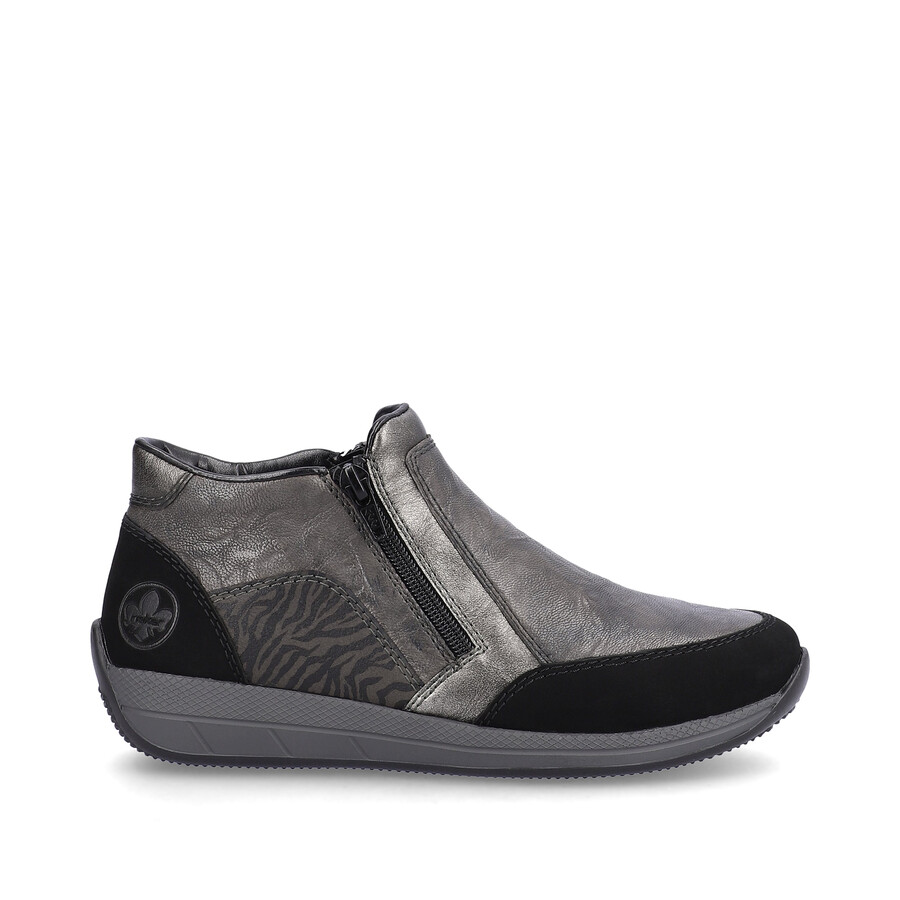 stivali grigi con cerniera per donna rieker n1152-42