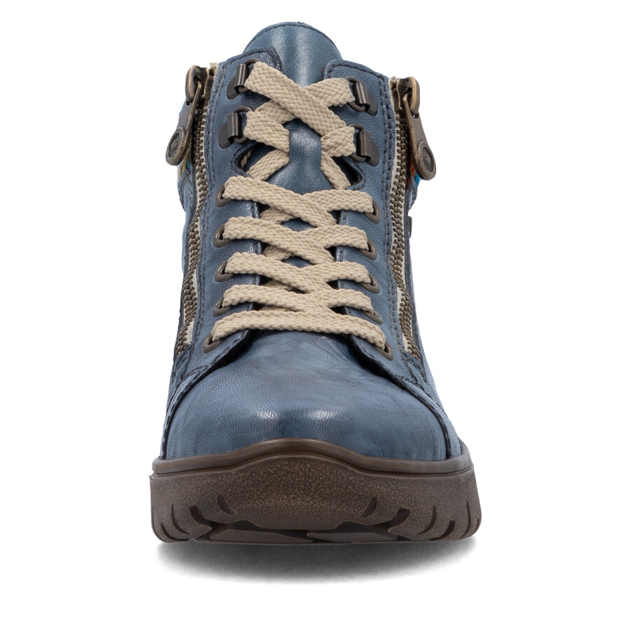 stivali con cerniera blu da donna rieker n1305-14