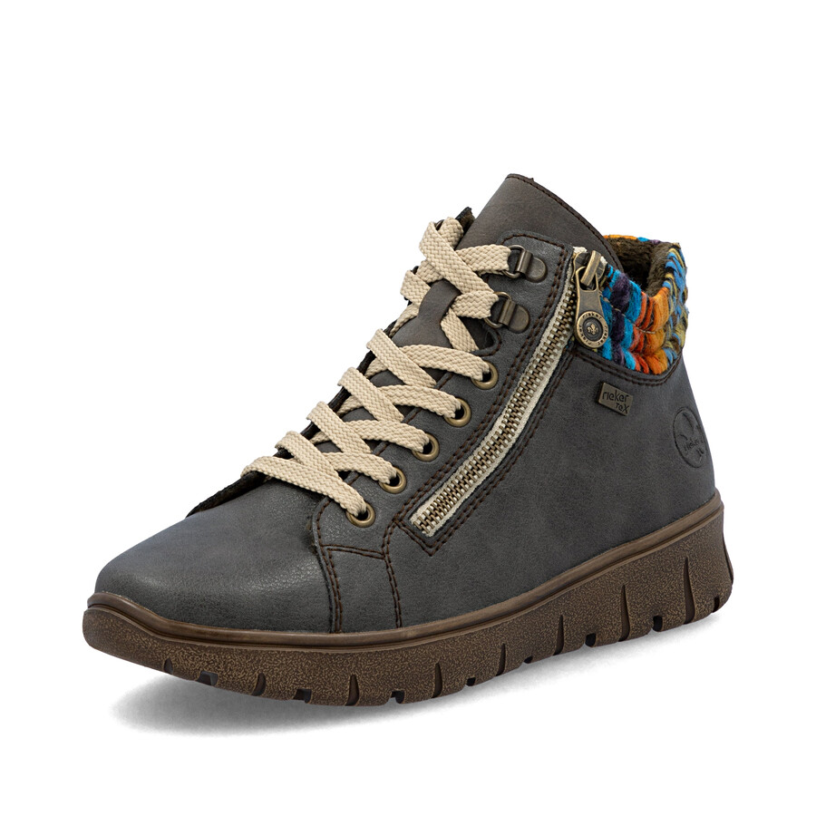 stivali grigi con cerniera da donna rieker n1305-45