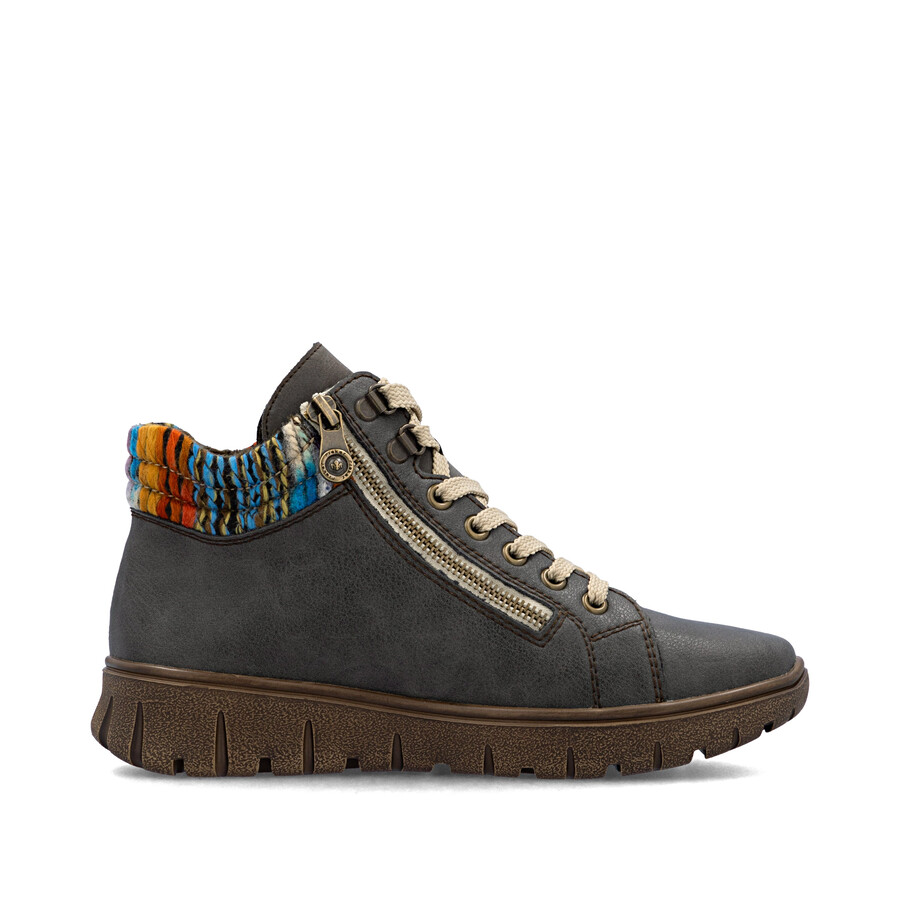 stivali grigi con cerniera da donna rieker n1305-45