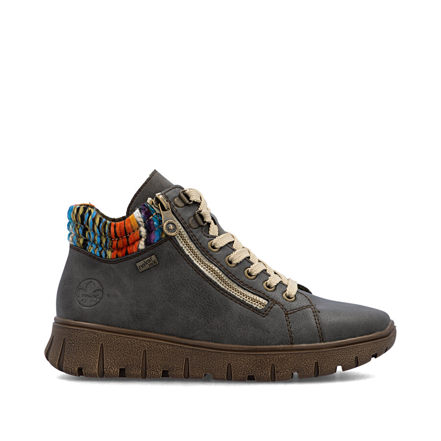 stivali grigi con cerniera da donna rieker n1305-45
