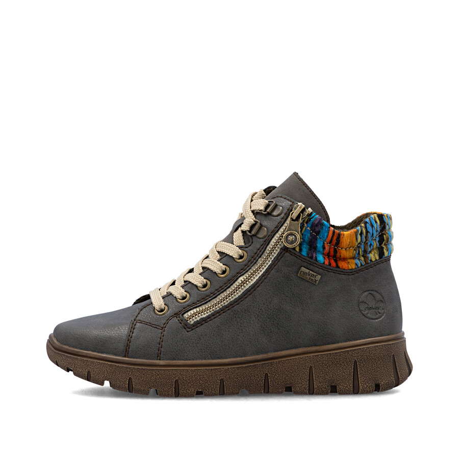 stivali grigi con cerniera da donna rieker n1305-45