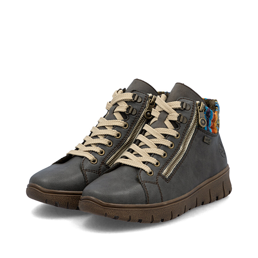 stivali grigi con cerniera da donna rieker n1305-45