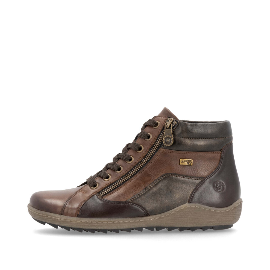 stivali marroni con cerniera per donna remonte r1458-22
