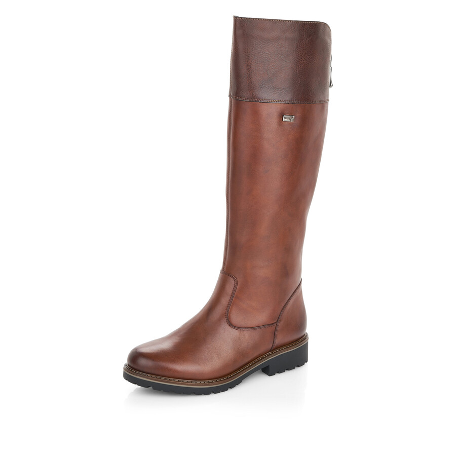 stivali marroni con cerniera per donna remonte r6581-22