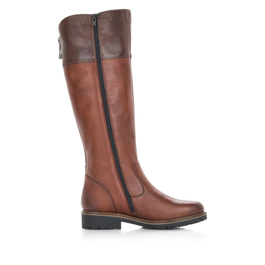 stivali marroni con cerniera per donna remonte r6581-22