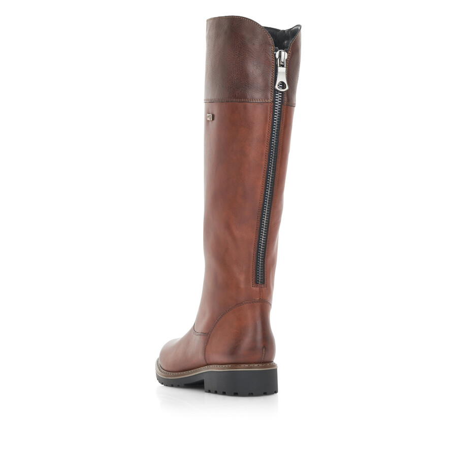 stivali marroni con cerniera per donna remonte r6581-22