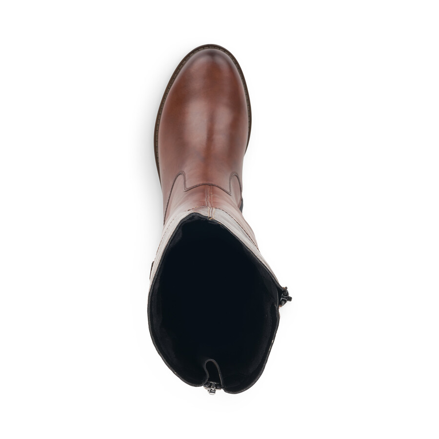 stivali marroni con cerniera per donna remonte r6581-22