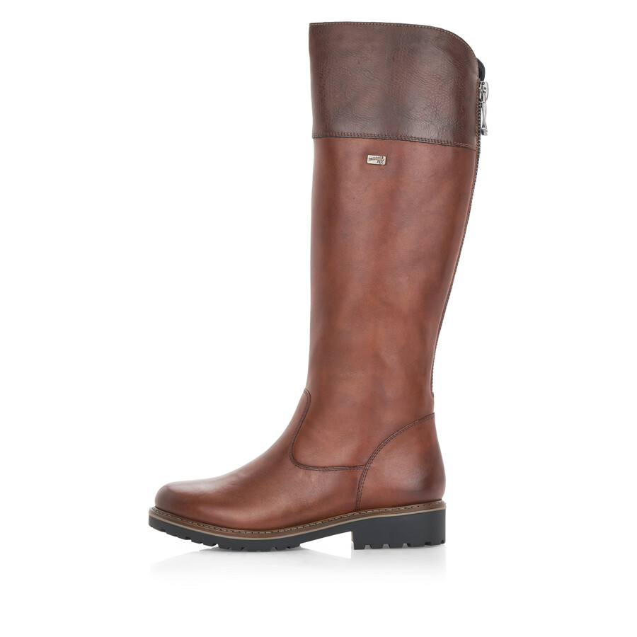 stivali marroni con cerniera per donna remonte r6581-22