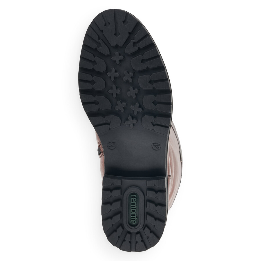 stivali marroni con cerniera per donna remonte r6581-22
