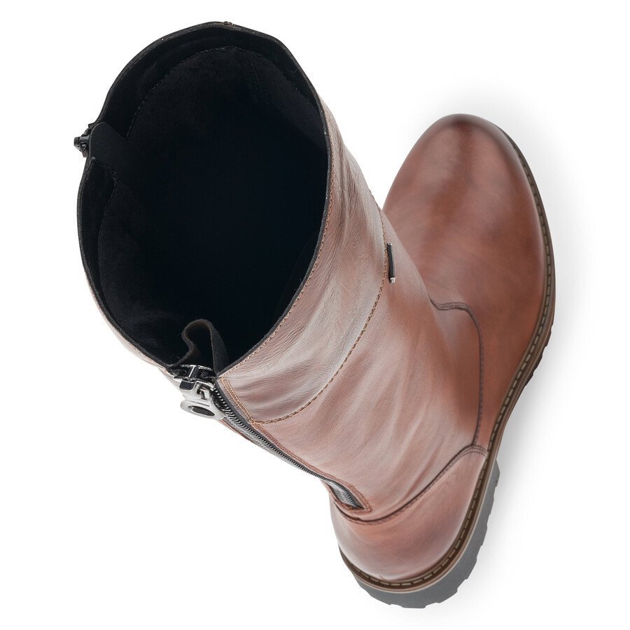stivali marroni con cerniera per donna remonte r6581-22