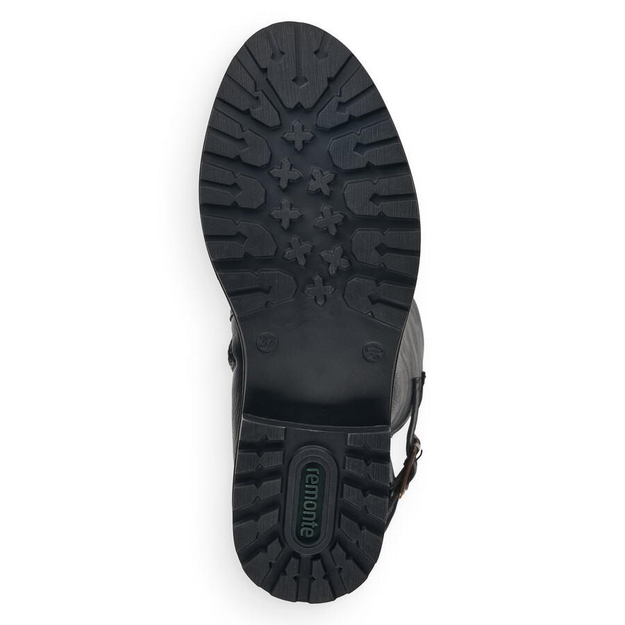 stivali neri con cerniera per donna remonte r6590-01