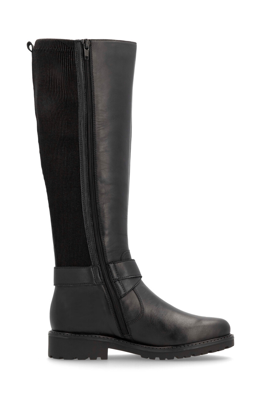 stivali neri con cerniera per donna remonte r6593-00