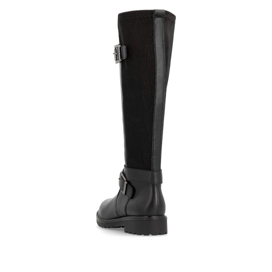 stivali neri con cerniera per donna remonte r6593-00