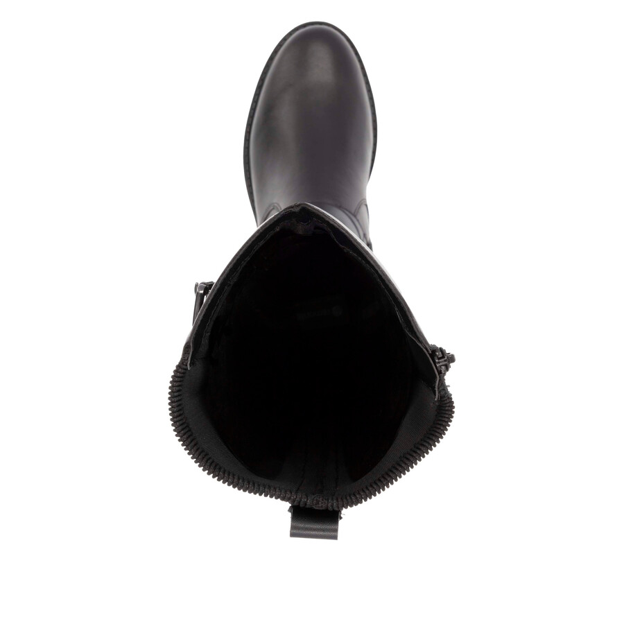 stivali neri con cerniera per donna remonte r6593-00