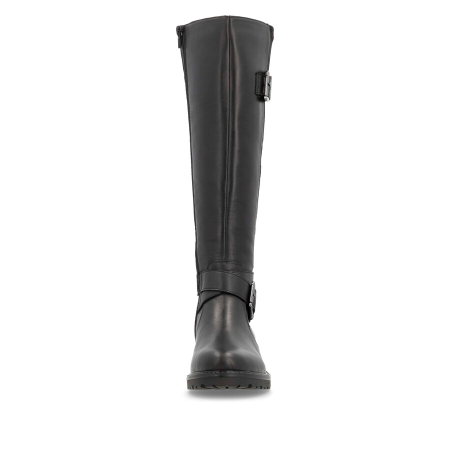 stivali neri con cerniera per donna remonte r6593-00