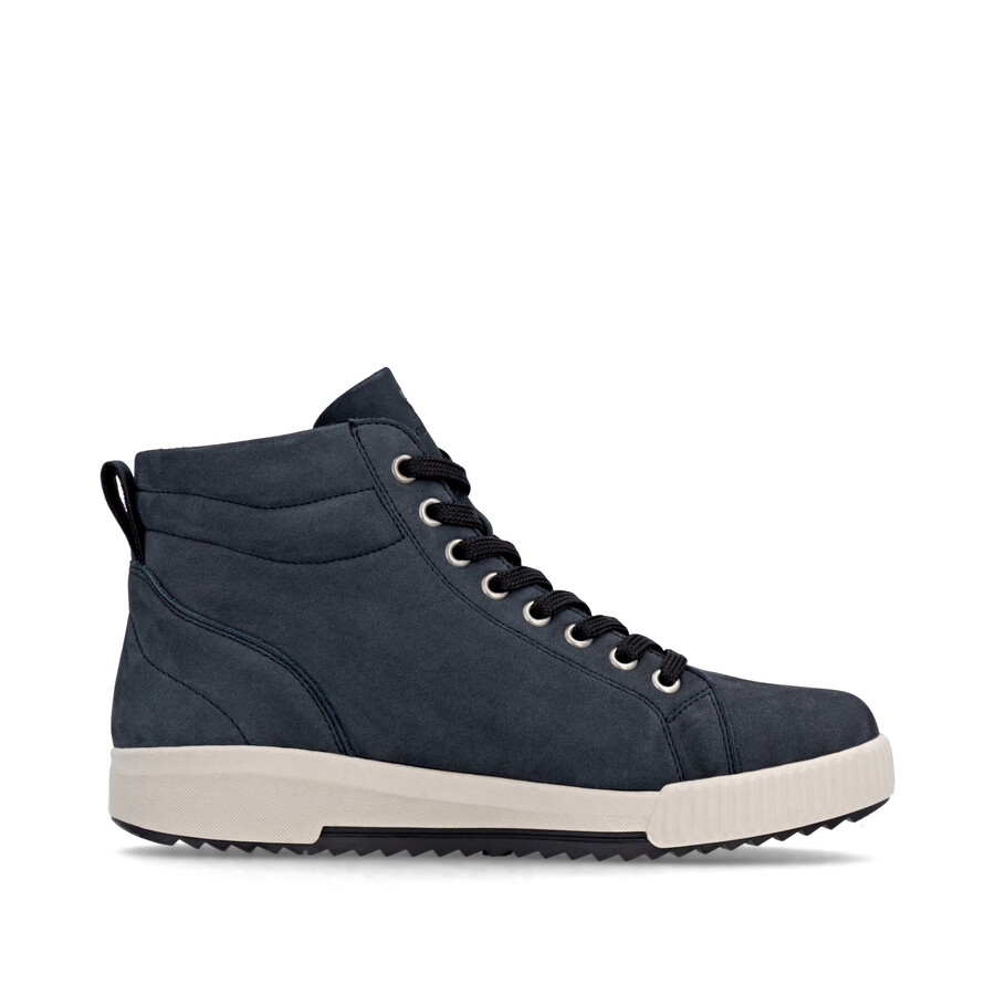 stivali con cerniera blu da donna rieker sport w0164-14