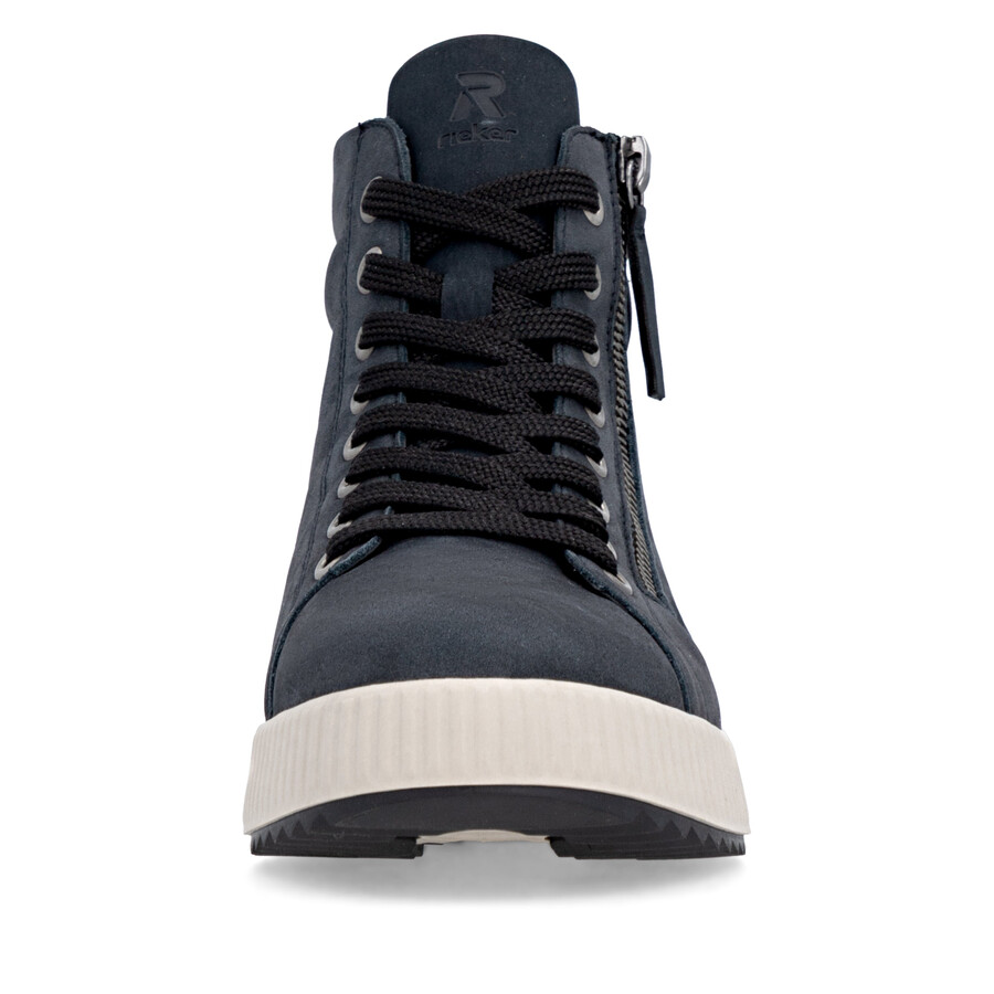 stivali con cerniera blu da donna rieker sport w0164-14