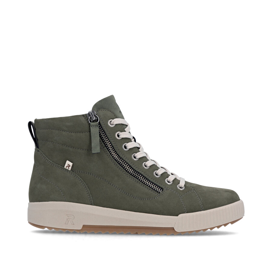 stivali con cerniera verde da donna rieker sport w0164-54