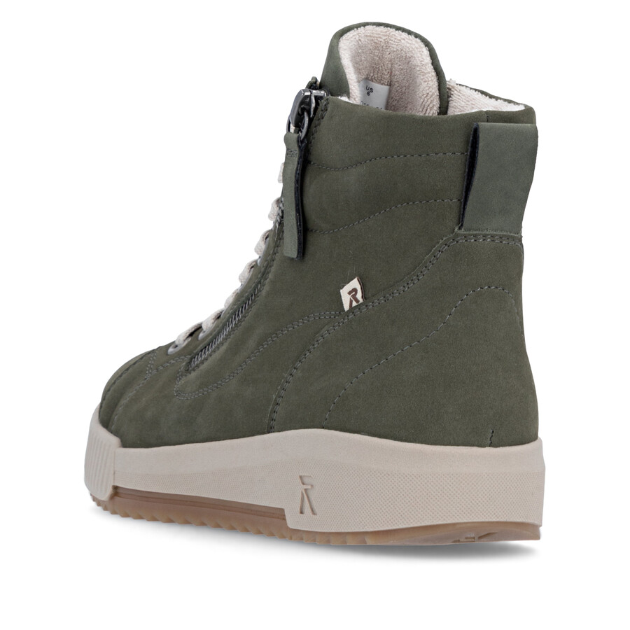 stivali con cerniera verde da donna rieker sport w0164-54