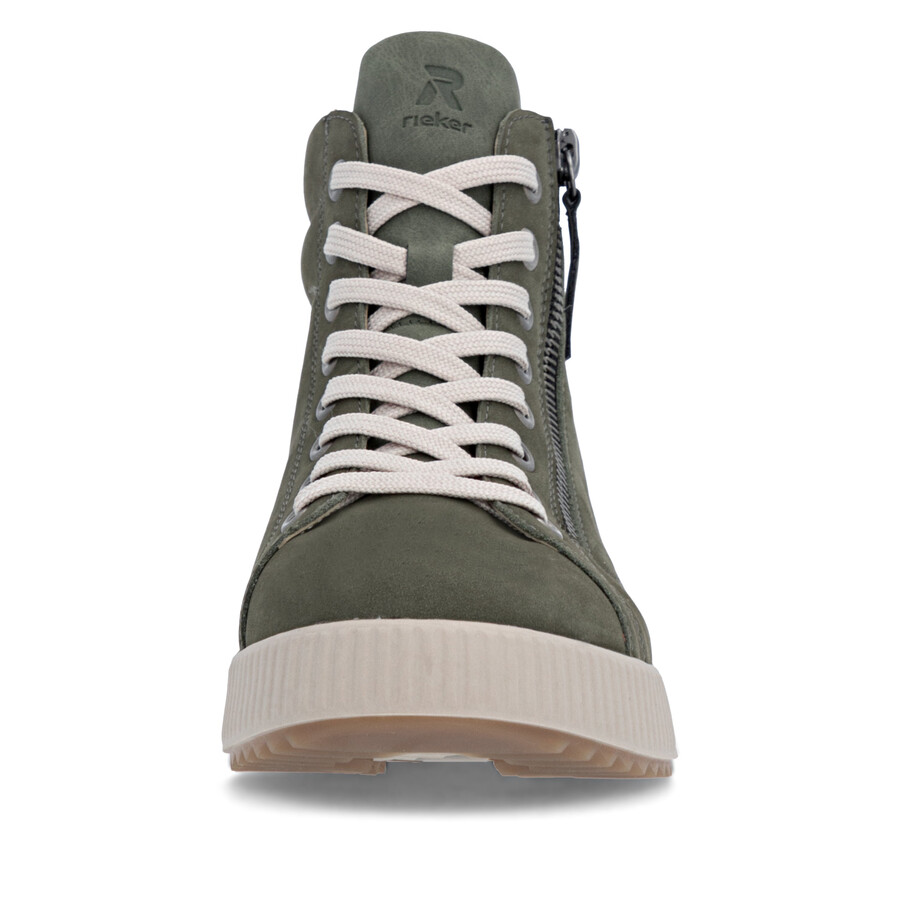 stivali con cerniera verde da donna rieker sport w0164-54