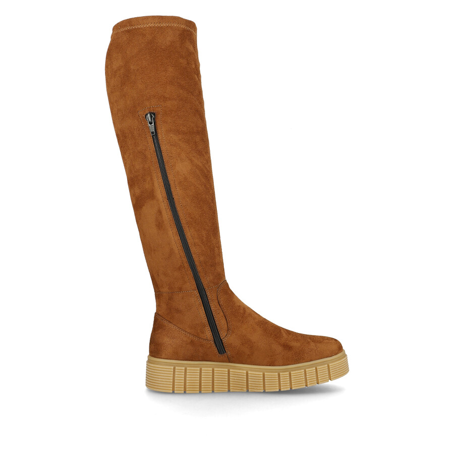 stivali marroni con cerniera per donna rieker sport w1080-24