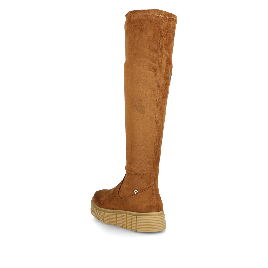 stivali marroni con cerniera per donna rieker sport w1080-24