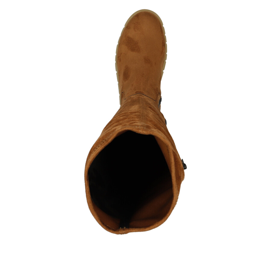 stivali marroni con cerniera per donna rieker sport w1080-24