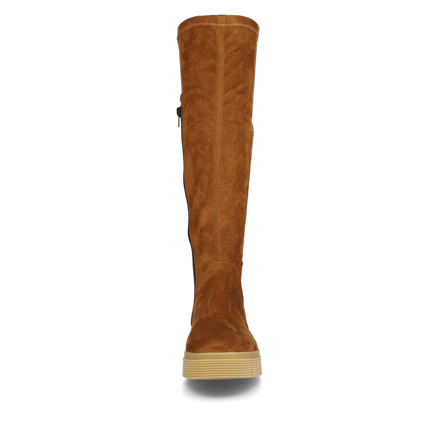 stivali marroni con cerniera per donna rieker sport w1080-24