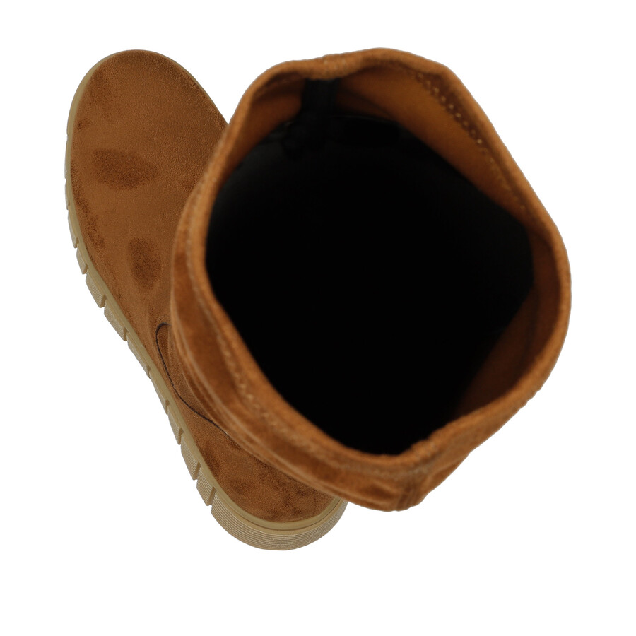 stivali marroni con cerniera per donna rieker sport w1080-24