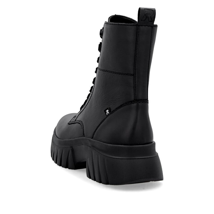 stivali neri con cerniera per donna rieker sport w1870-02