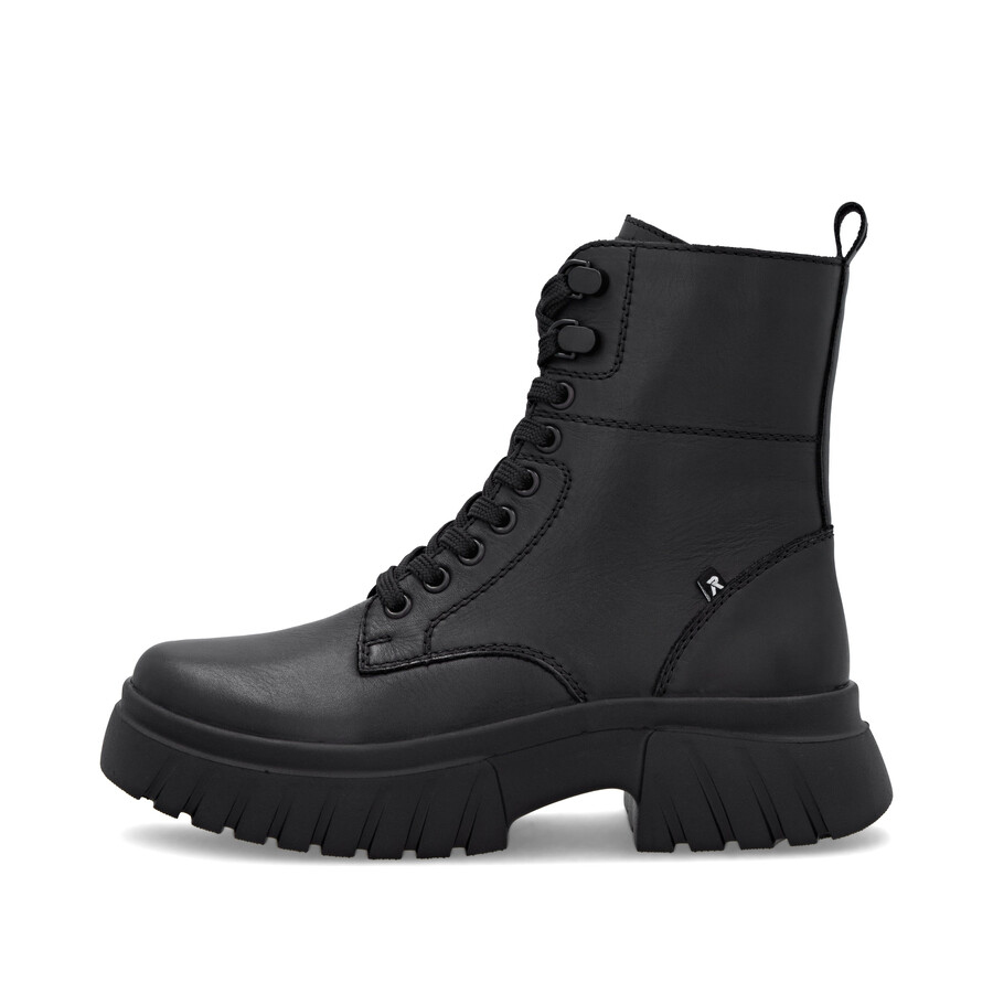 stivali neri con cerniera per donna rieker sport w1870-02