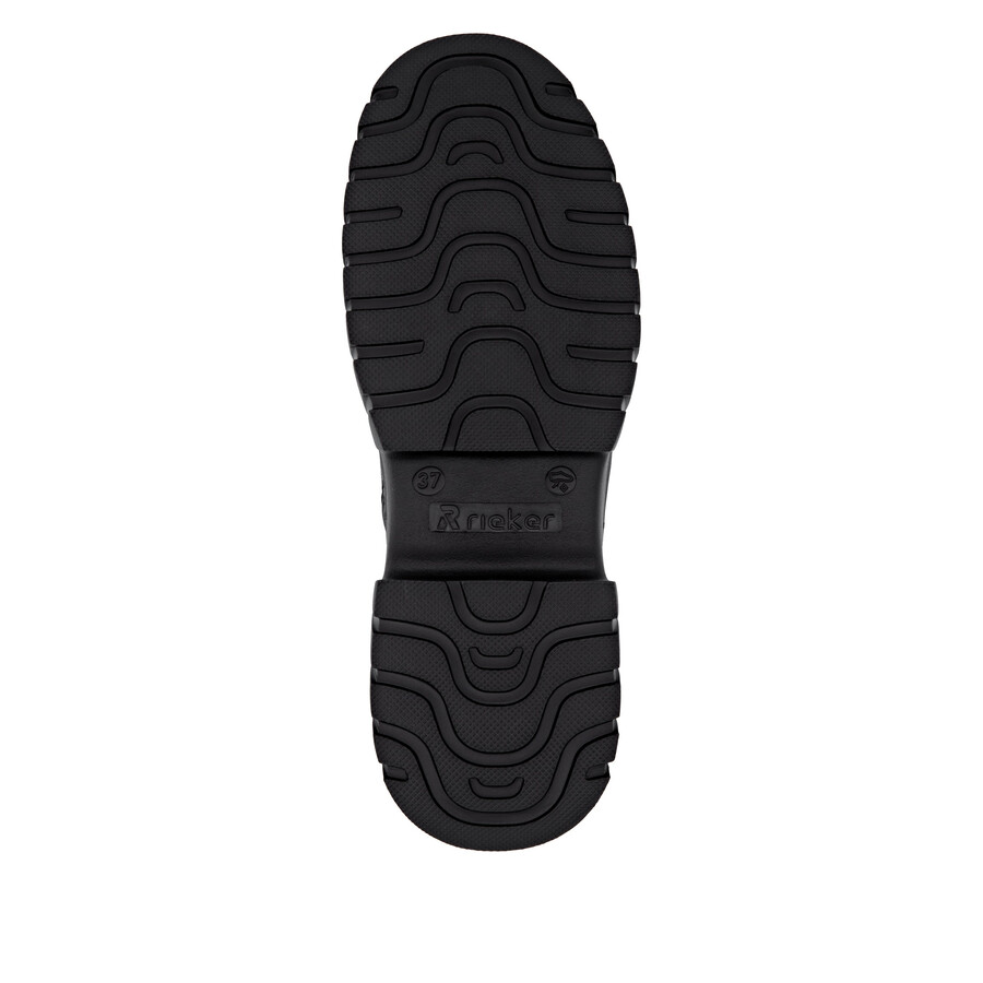 stivali neri con cerniera per donna rieker sport w1870-02