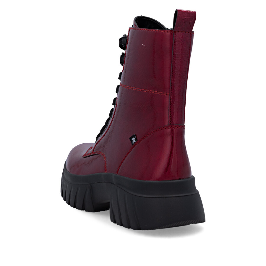 stivali rossi con cerniera da donna rieker sport w1870-35