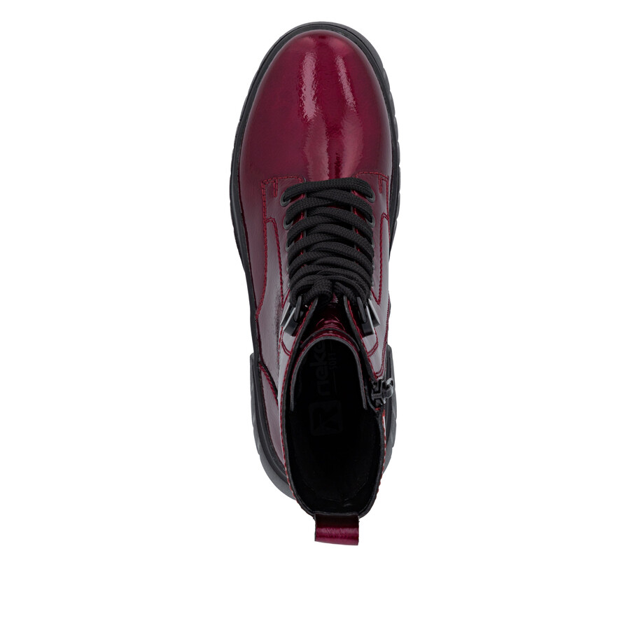 stivali rossi con cerniera da donna rieker sport w1870-35