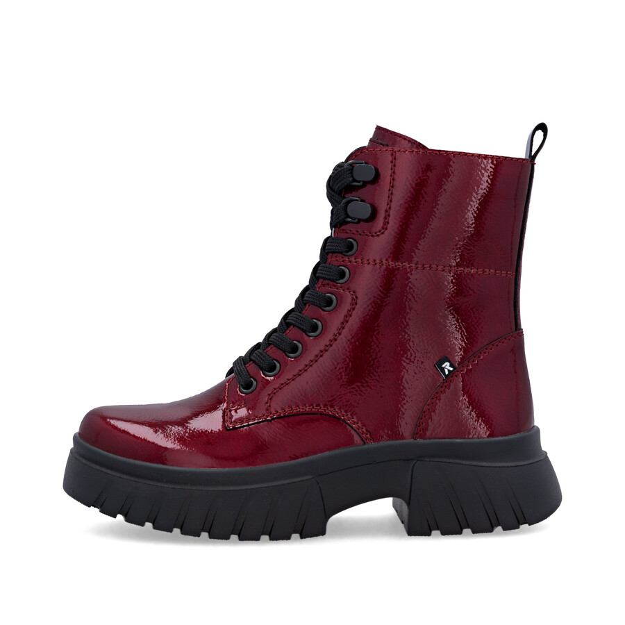 stivali rossi con cerniera da donna rieker sport w1870-35