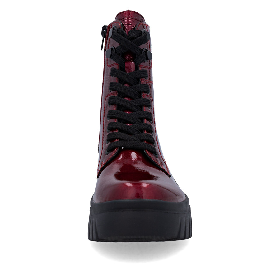 stivali rossi con cerniera da donna rieker sport w1870-35