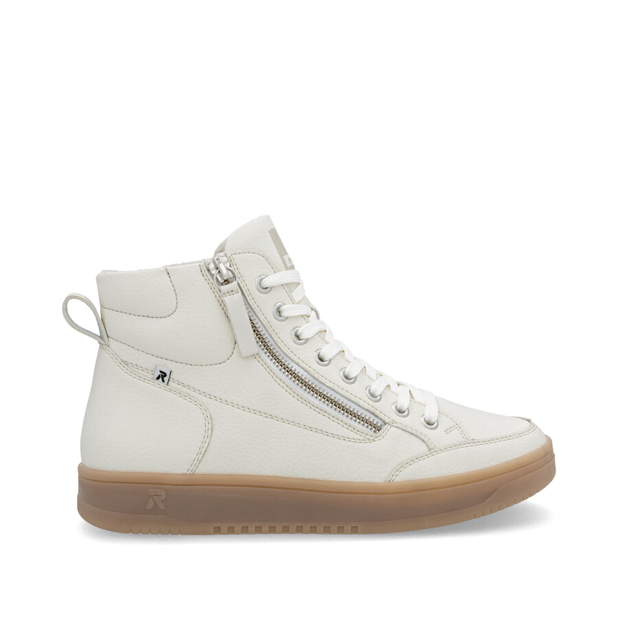 stivali bianchi con cerniera per donna rieker sport w1971-80
