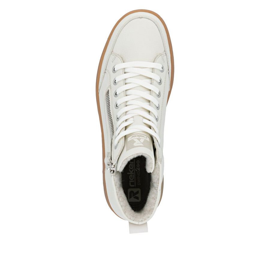 stivali bianchi con cerniera per donna rieker sport w1971-80