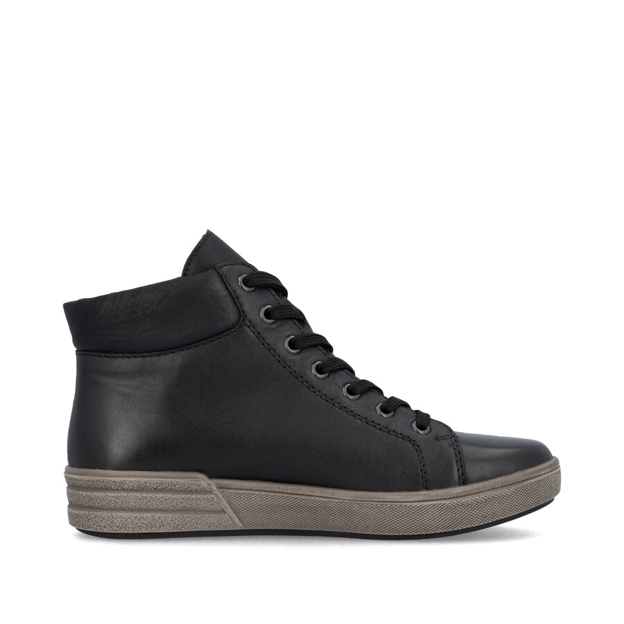 stivali neri con cerniera per donna rieker x0709-01