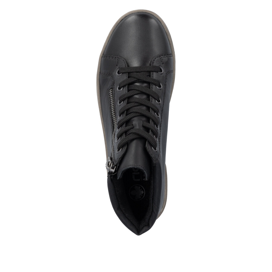 stivali neri con cerniera per donna rieker x0709-01