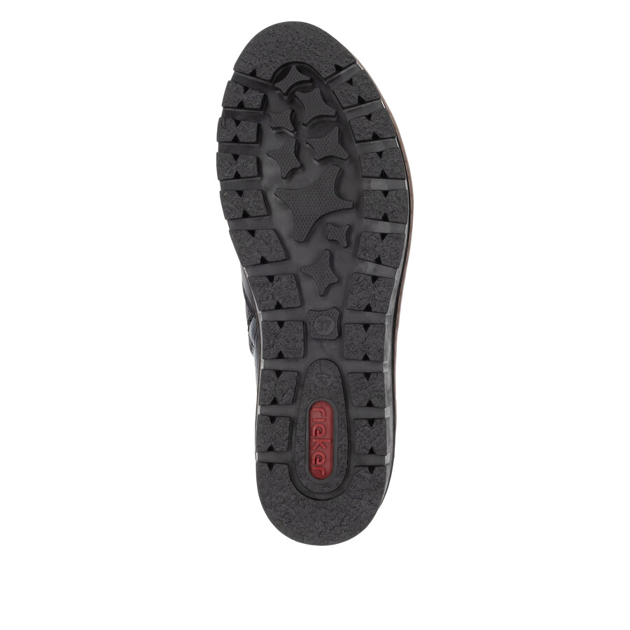 stivali neri con cerniera per donna rieker x9150-00