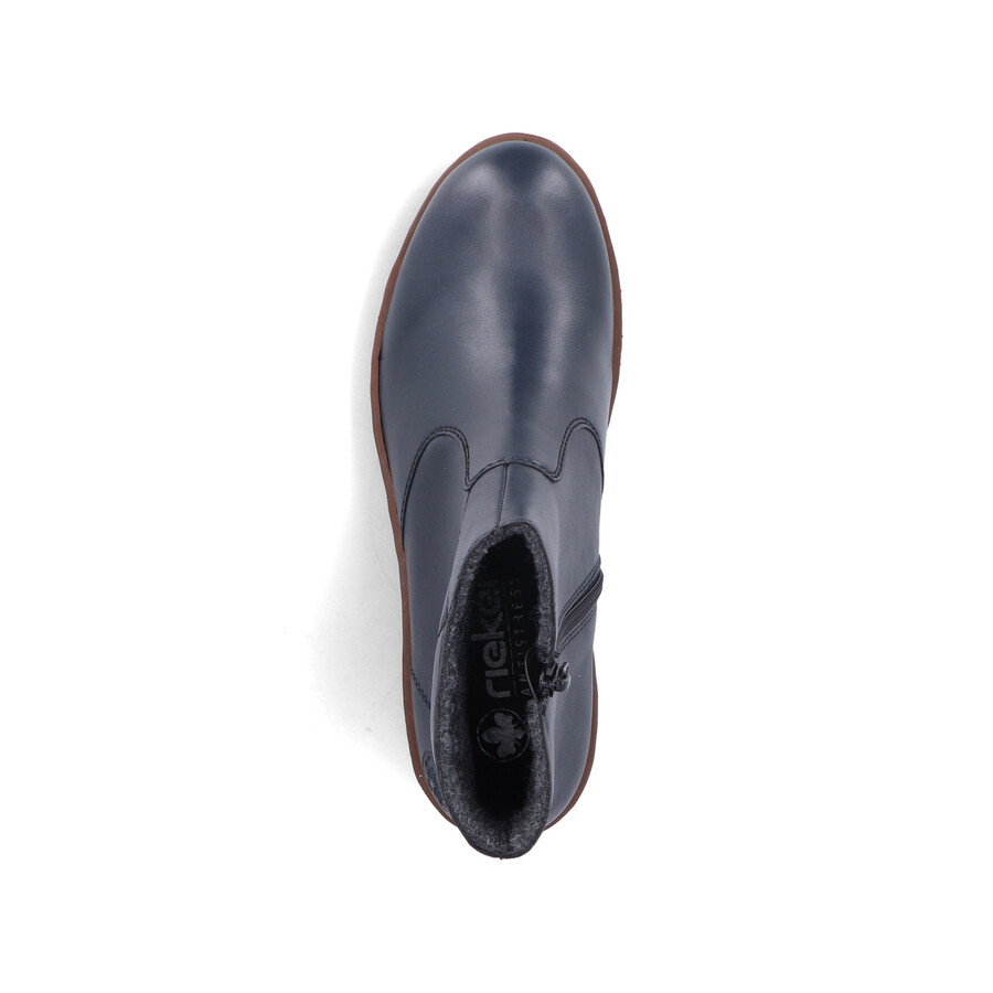 stivali con cerniera blu da donna rieker x9164-14