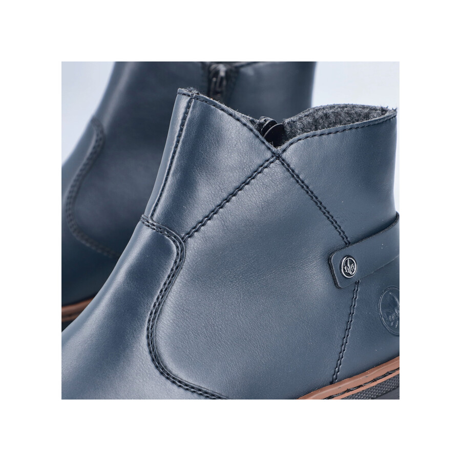 stivali con cerniera blu da donna rieker x9164-14