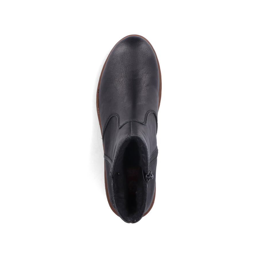 stivali neri con cerniera per donna rieker x9165-00