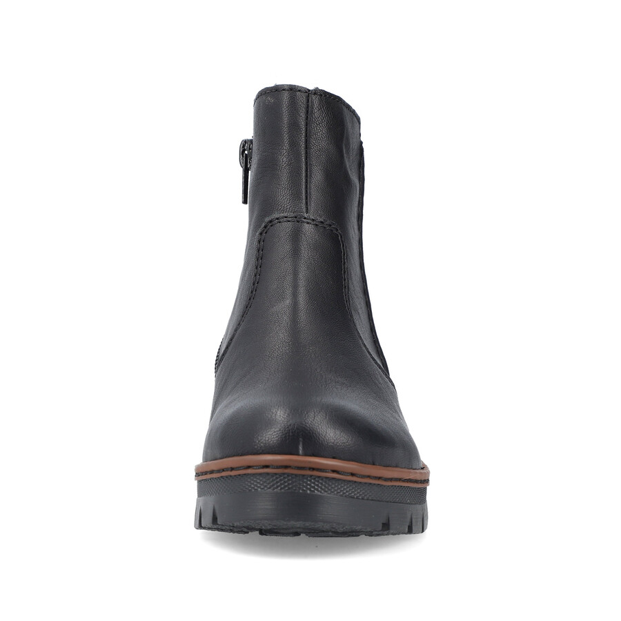 stivali neri con cerniera per donna rieker x9165-00