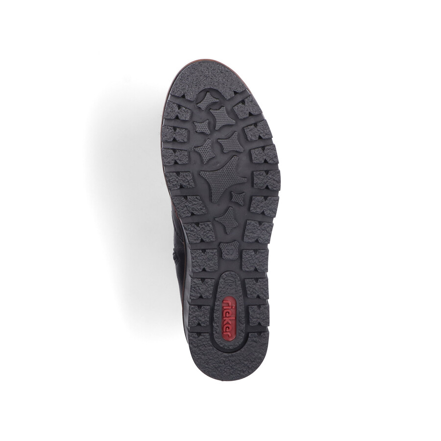 stivali neri con cerniera per donna rieker x9165-00